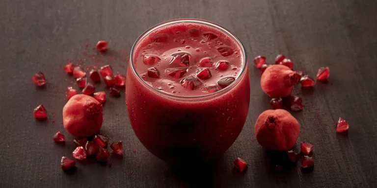 pomegranate beetroot juice in glass visually attract customer